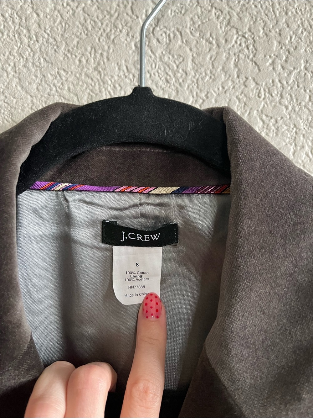 Velvet Single-Button Blazer - Picture 6 of 16